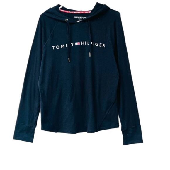 Tommy Hilfiger Pullover Logo Hoodie Top M New - Picture 8 of 8